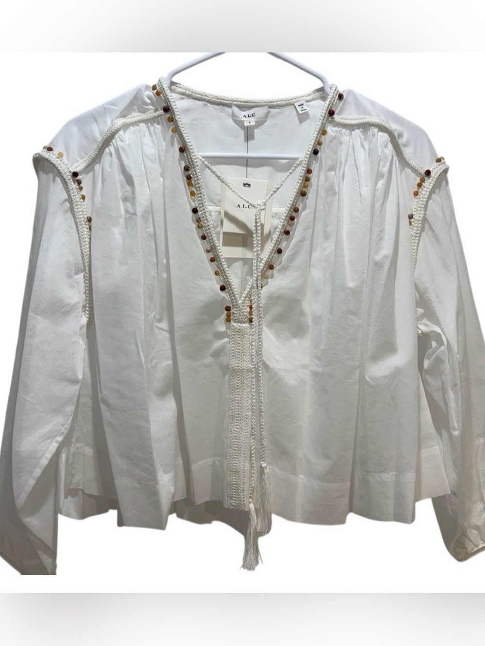 SOLD A.L.C. Jodie Crochet-Trim  Top – White – New With Tags